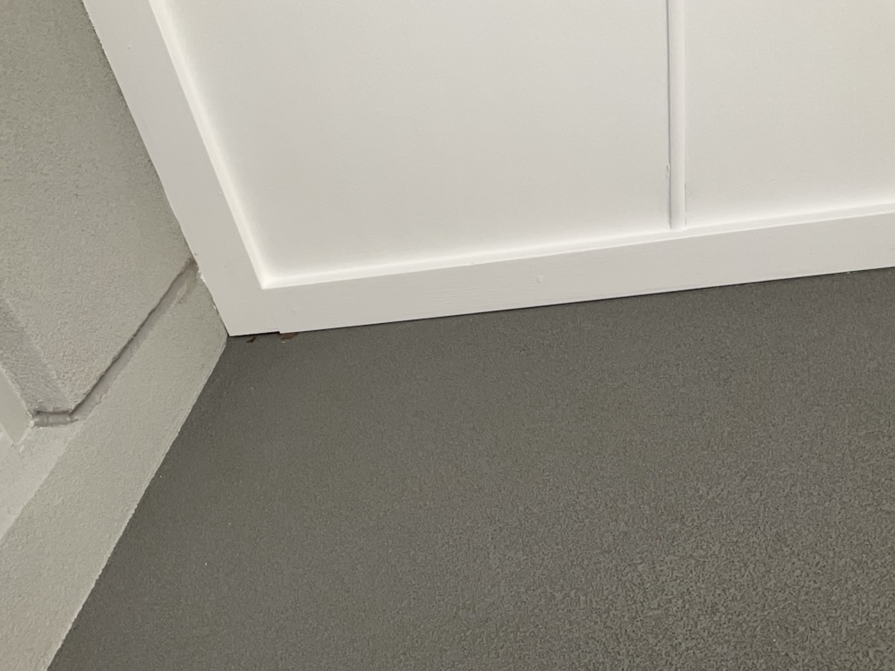 Sections of eave requiring caulking or filling before handover, found during a pre-handover inspection in Clyde